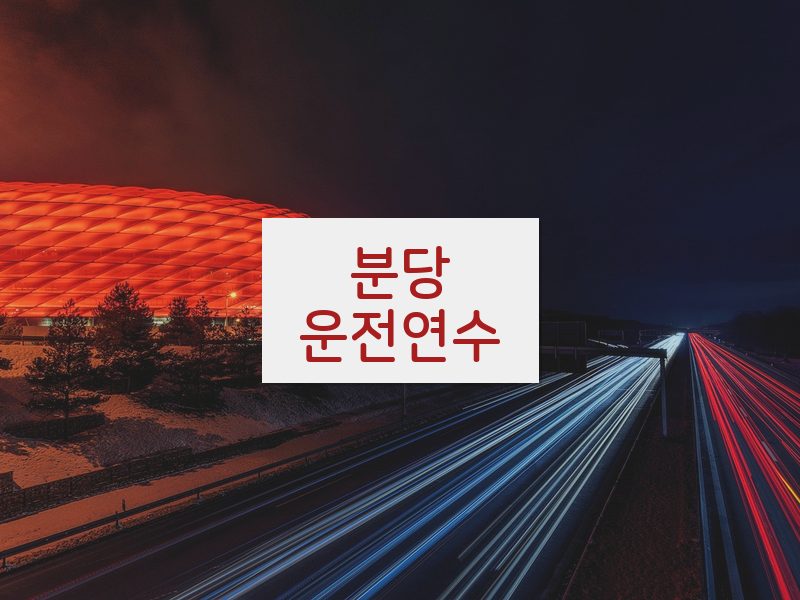 분당운전연수 후기