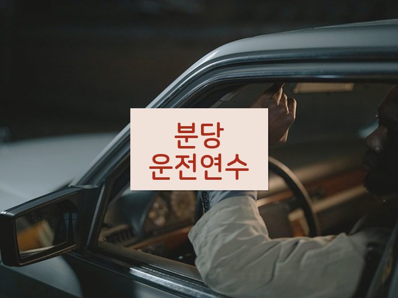 분당운전연수 후기