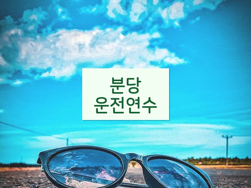 분당운전연수 후기