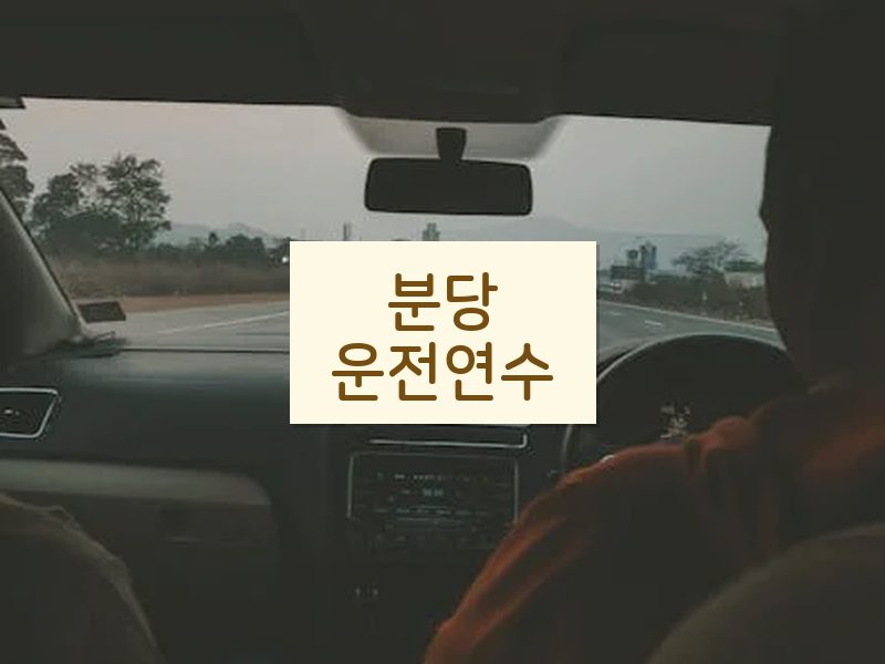 분당운전연수 후기