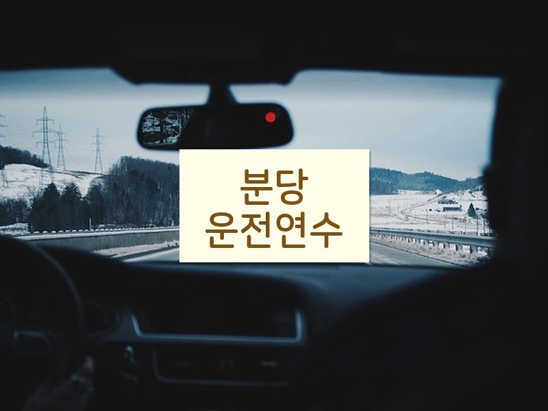 분당운전연수 후기