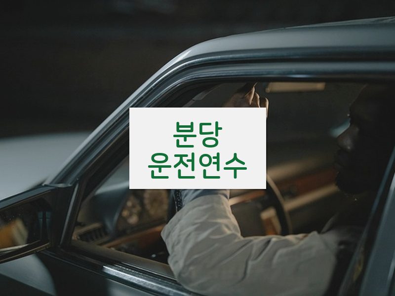 분당운전연수 후기
