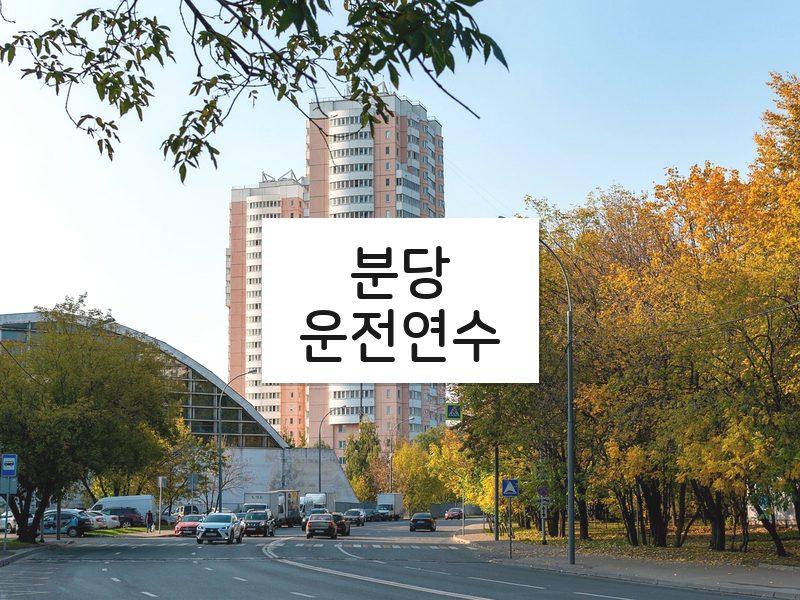 분당운전연수 후기