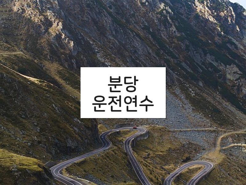분당운전연수 후기