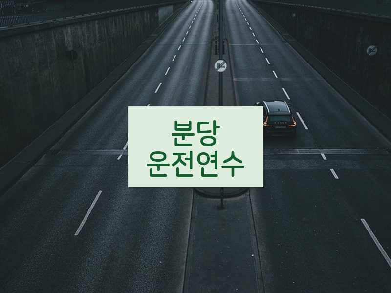 분당운전연수 후기