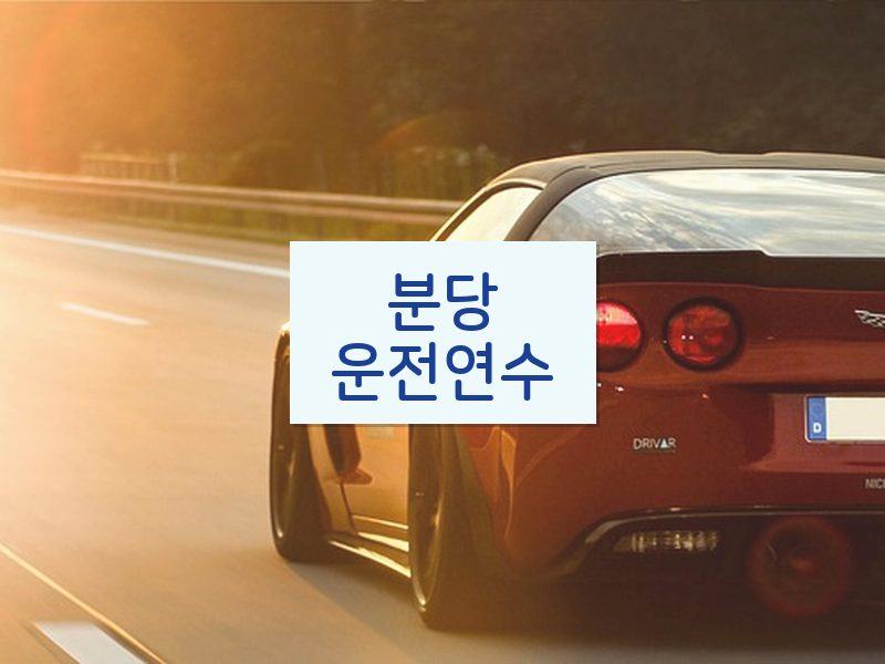 분당운전연수 후기