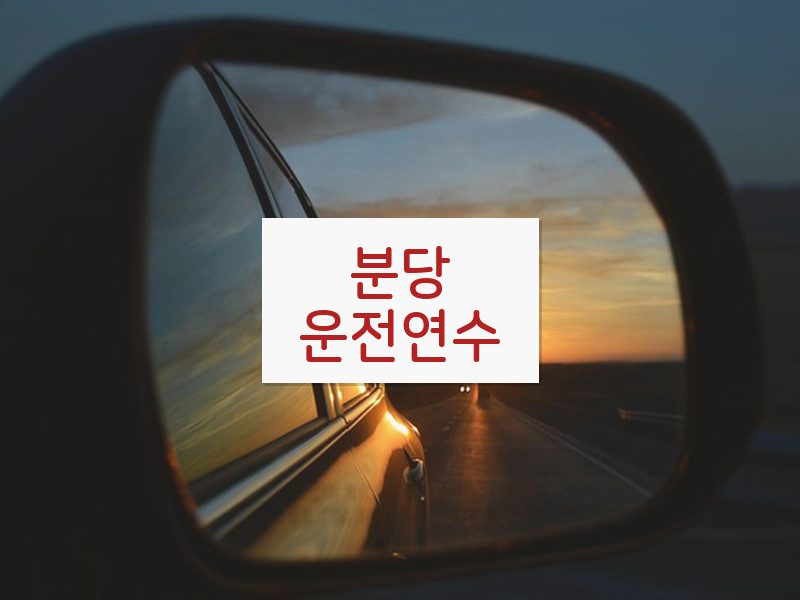분당운전연수 후기