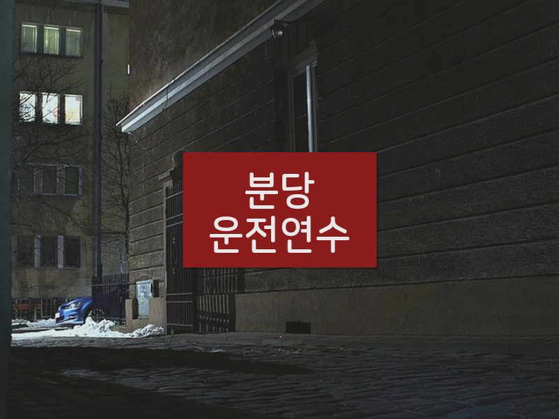 분당운전연수 후기