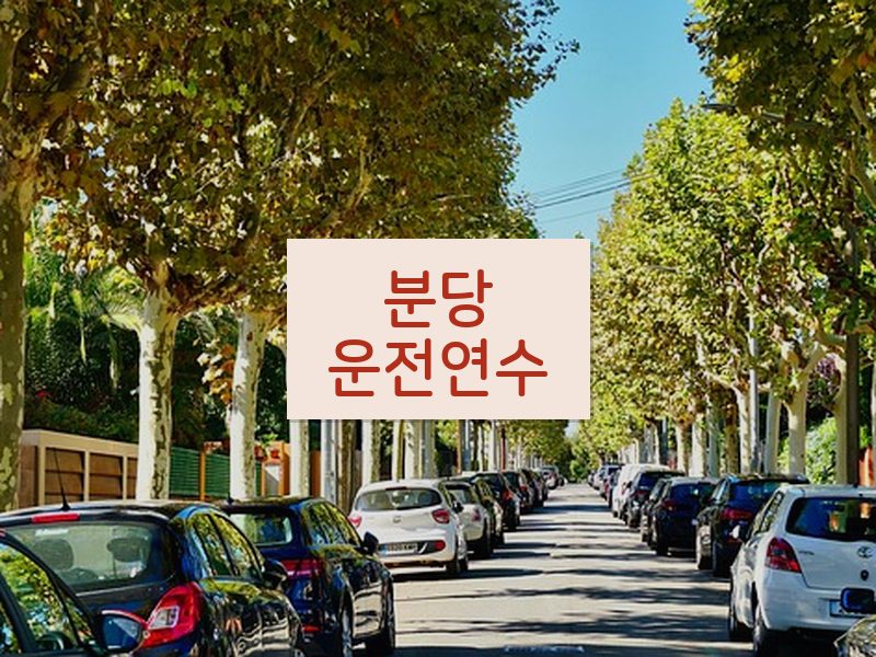 분당운전연수 후기