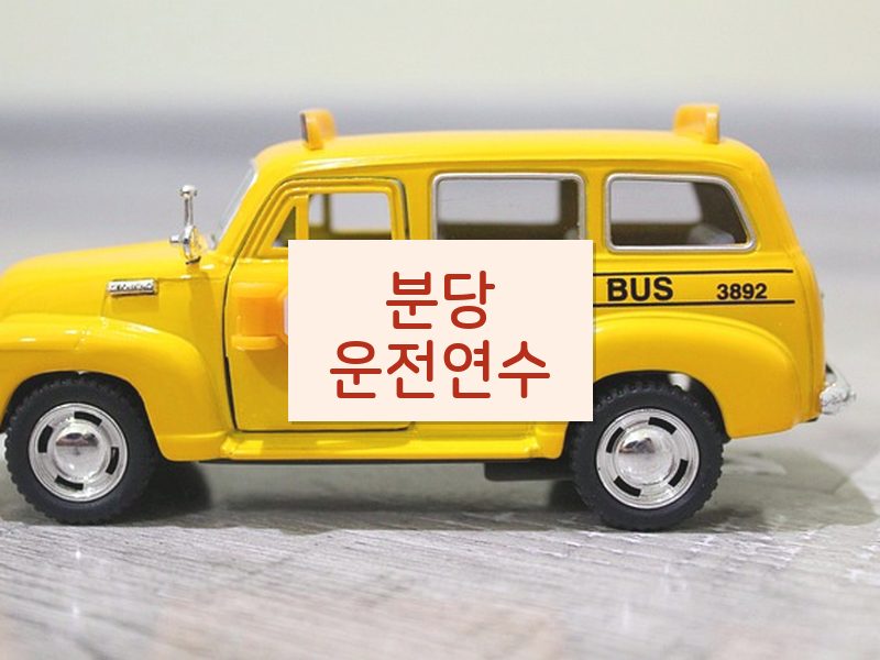 분당운전연수 후기