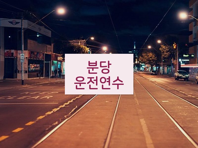 분당운전연수 후기