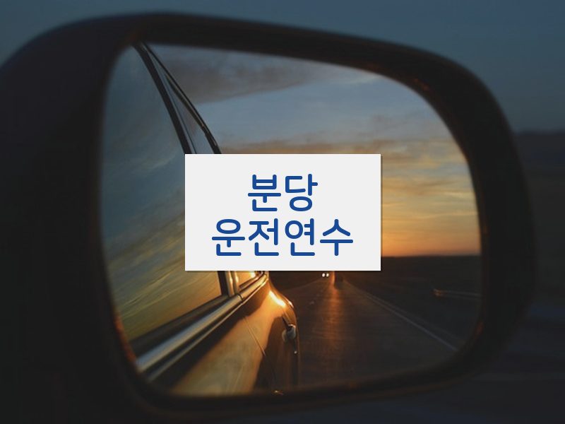 분당운전연수 후기