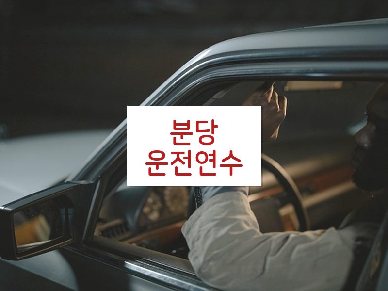 분당운전연수 후기
