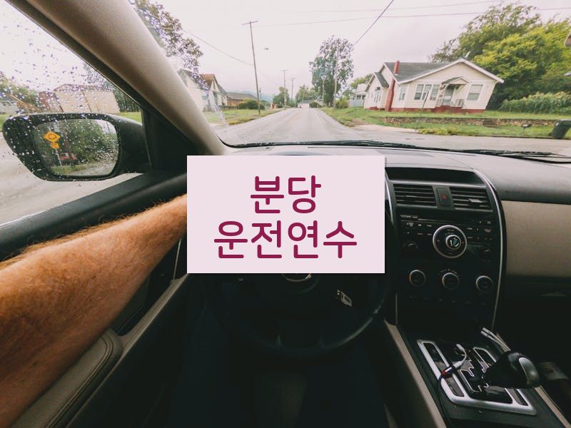 분당운전연수 후기