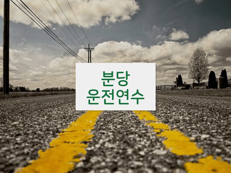분당운전연수 후기