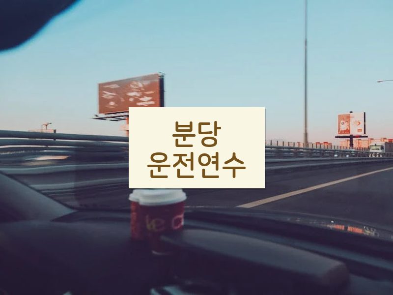 분당운전연수 후기