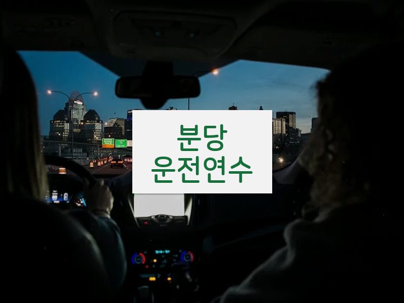 분당운전연수 후기
