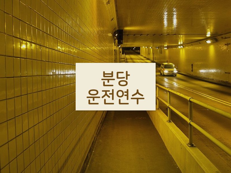 분당운전연수 후기