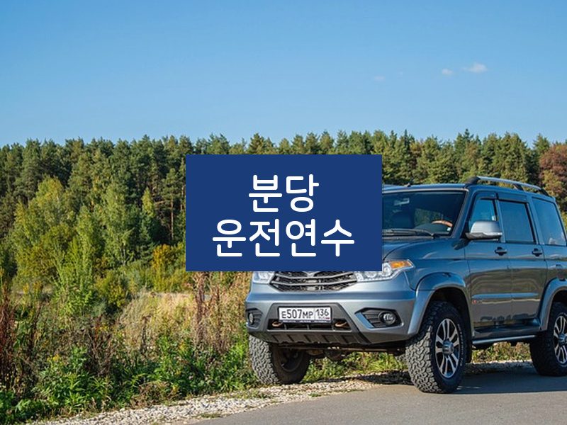 분당운전연수 후기