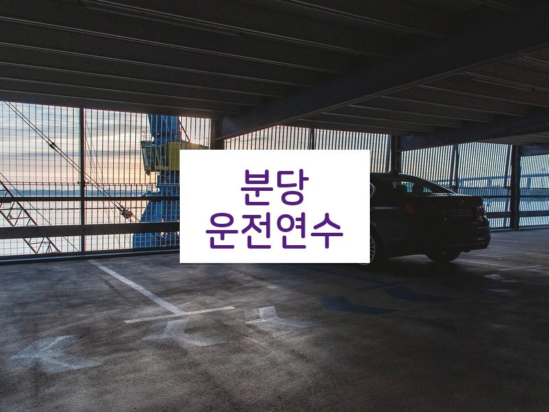분당운전연수 후기