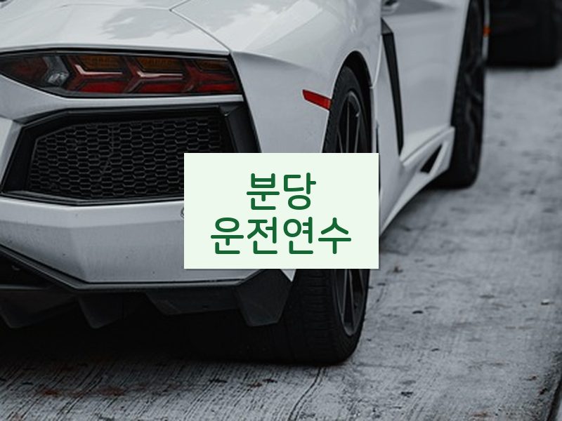 분당운전연수 후기