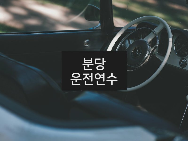 분당운전연수 후기