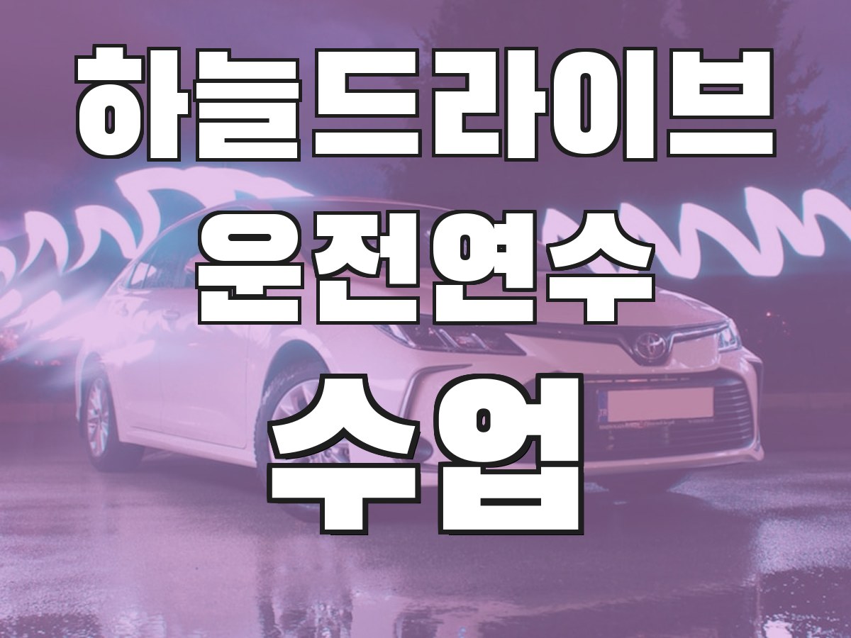하늘드라이브 운전연수 수업 - 맞춤 연수 프로그램